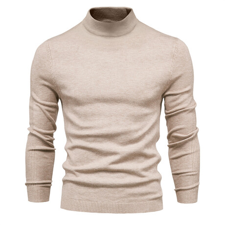 Solid Turtleneck Sweater // Camel (XS)