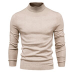 Solid Turtleneck Sweater // Camel (XS)