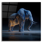 Magestic Moonlight Elephant (12"H x 12"W x 0.13"D)