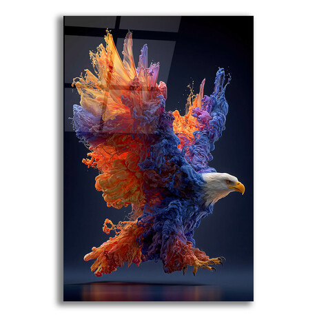The Eagle’s Fluid Ascent (16"H x 12"W x 0.13"D)