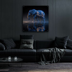 Magestic Moonlight Elephant 4 (12"H x 12"W x 0.13"D)