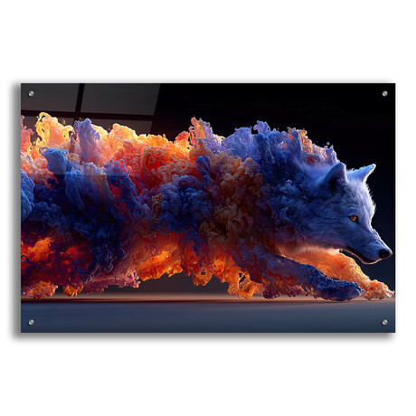 The wolf's fuild hunt (16"H x 12"W x 0.13"D)