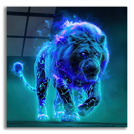 Electric Lion (12"H x 12"W x 0.13"D)