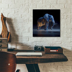 Magestic Moonlight Elephant (12"H x 12"W x 0.13"D)