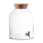 Hammered Glass Bev Dispenser with Cork Lid // 2.7 GAL