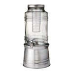 Bungalow Beverage Dispenser With Ice Insert, Fruit Infuser, And Galvanized Base // 2.4 GAL