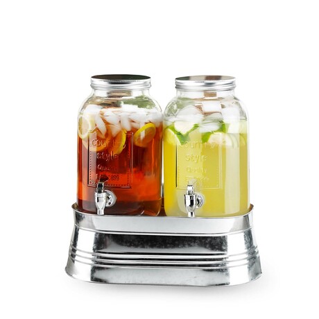 Classic Farmhouse Set of 2 Beverage Dispensers // 1 GAL Each