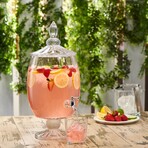 Madison Optic Glass Beverage Dispenser // 1.7 Gallon (217.6 oz)