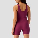 Women's // Bike Short One-Piece // Amaranth (XS)
