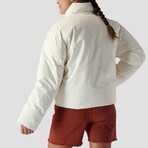 Women's // Cropped Boxy Snap Front Puffer // Eggshell (M)