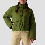 Stoic // Women's // Cropped Boxy Snap Front Puffer // Rosemary (XS)