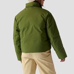 Stoic // Women's // Cropped Boxy Snap Front Puffer // Rosemary (XS)