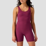 Women's // Bike Short One-Piece // Amaranth (XS)