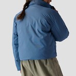 Stoic // Women's // Cropped Boxy Snap Front Puffer // Slate (M)
