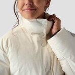 Women's // Cropped Boxy Snap Front Puffer // Eggshell (M)