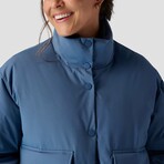 Stoic // Women's // Cropped Boxy Snap Front Puffer // Slate (M)