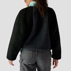 Women's // MTN 1/2-Zip High Pile Fleece Pullover // Iron Gate + Stretch Limo + Eggshell Blue (XS)