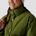 Stoic // Women's // Cropped Boxy Snap Front Puffer // Rosemary (XS)