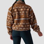 Women's // Printed Mid Pile Fleece 1/4 Zip Pullover // Western Print (XS)