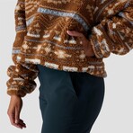 Women's // Printed Mid Pile Fleece 1/4 Zip Pullover // Western Print (XS)