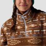 Women's // Printed Mid Pile Fleece 1/4 Zip Pullover // Western Print (XS)