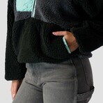 Women's // MTN 1/2-Zip High Pile Fleece Pullover // Iron Gate + Stretch Limo + Eggshell Blue (XS)