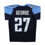 Eddie George // TEN Titans + HOo Oilers // Signed Jersey + Photo