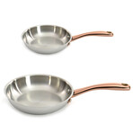BergHOFF Ouro Gold 2pc 18/10 Stainless Steel Fry Pan Set