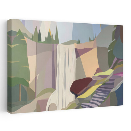 Yosemite, Vernal Falls and the Mist Trail (16"H x 24"W x 1.5"D)