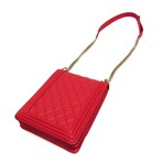 Chanel // Leather Boy Bag // Red // Pre-Owned