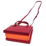 Loewe // Leather Beijing Postal Small Shoulder Bag // Red-Orange + Multi // Pre-Owned