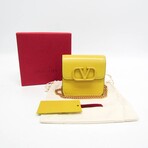 Valentino // Leather Garavani V-Sling Bag // Yellow // Pre-Owned