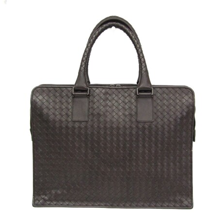 Bottega Veneta // Intrecciato Leather Luxe Briefcase // Dark Brown // Pre-Owned