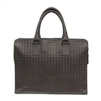 Bottega Veneta // Intrecciato Leather Luxe Briefcase // Dark Brown // Pre-Owned