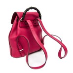Gucci // Leather + Bamboo Backpack // Pink + Black // Pre-Owned