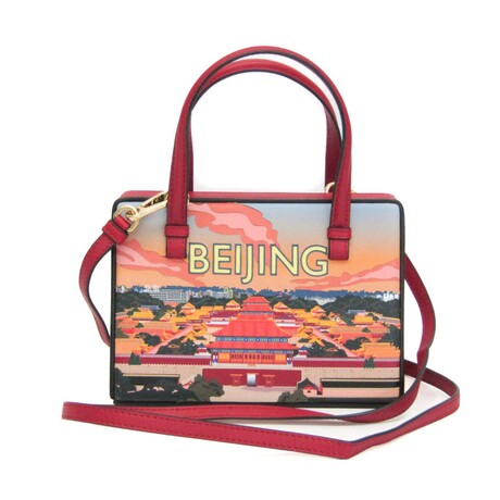 Loewe // Leather Beijing Postal Small Shoulder Bag // Red-Orange + Multi // Pre-Owned