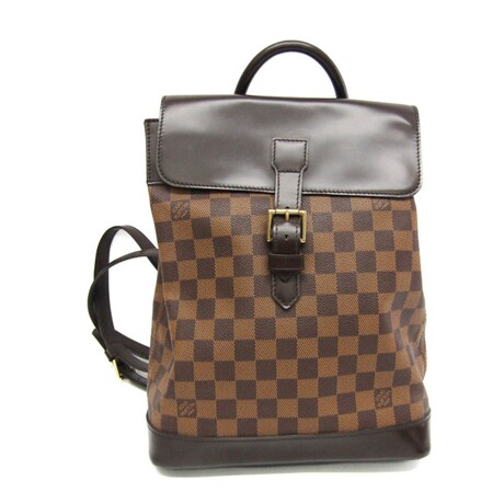 Louis Vuitton // Damier Coated-Canvas + Leather Soho Backpack // Damier Ebene // Pre-Owned