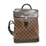 Louis Vuitton // Damier Coated-Canvas + Leather Soho Backpack // Damier Ebene // Pre-Owned