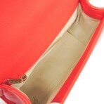 Chanel // Leather Matelasse Label Click Chain Shoulder Bag // Orange // Pre-Owned