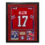 Josh Allen // Buffalo Bills // Autographed Red Jersey + Framed