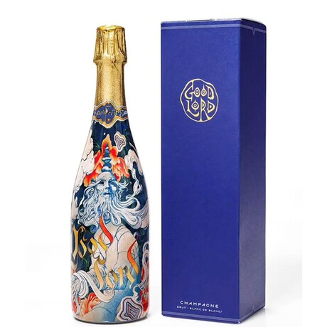 Good Lord Blanc de Blancs Label by James Jean