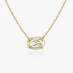 Muse Jewelry // PureLine 14k Yellow Gold Lab-Gown Oval Diamond Penant Necklace // 16"-18" // New (Diamond Carats: 0.50ct. tw.)