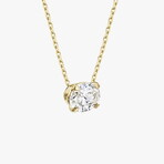 Muse Jewelry // PureLine 14k Yellow Gold Lab-Gown Oval Diamond Penant Necklace // 16"-18" // New (Diamond Carats: 0.50ct. tw.)
