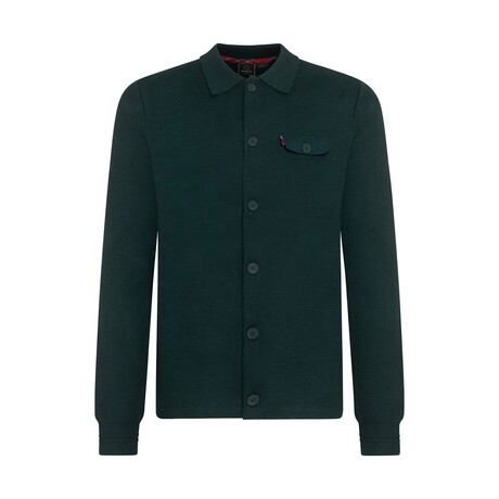 Rathbone Knit Overshirt // Forest Green (XL)