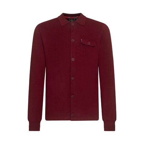 Rathbone Knit Overshirt // Burgundy (XL)