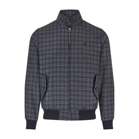 Berwick Check Harrington Jacket // Dark Grey (L)