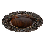 Embossed Charger Plates Set of 4 // 14"D (Brown)