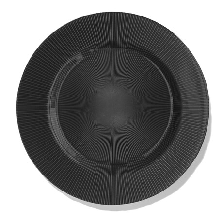 Sunray Glass Charger Plate 14"D (Black)