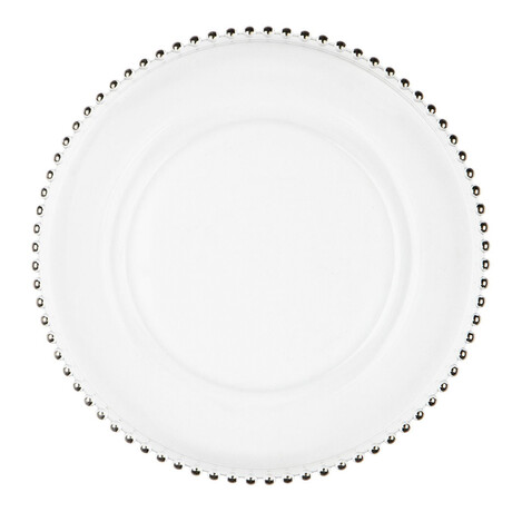 Silver Beaded Charger Plate 13"