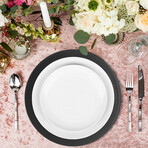 Sunray Glass Charger Plate 14"D (Black)